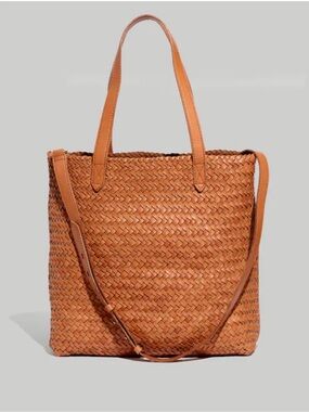 Madewell The Medium Transport tote  Woven Leather  burnished caramel AM155